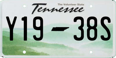 TN license plate Y1938S