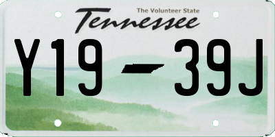 TN license plate Y1939J
