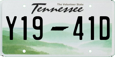 TN license plate Y1941D