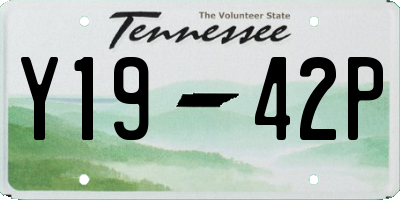 TN license plate Y1942P
