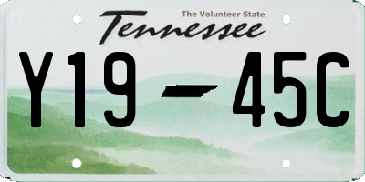 TN license plate Y1945C