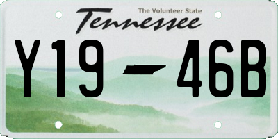TN license plate Y1946B