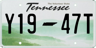 TN license plate Y1947T