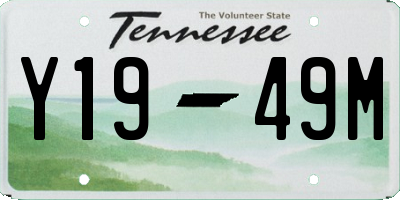 TN license plate Y1949M