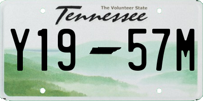TN license plate Y1957M