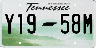 TN license plate Y1958M