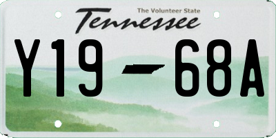 TN license plate Y1968A