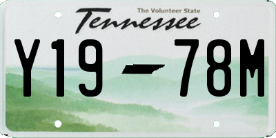 TN license plate Y1978M