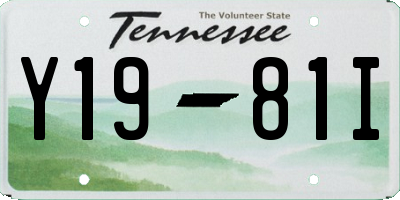 TN license plate Y1981I