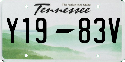 TN license plate Y1983V
