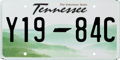 TN license plate Y1984C