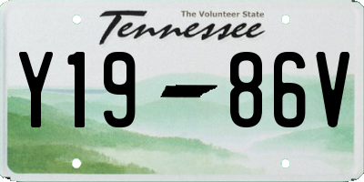 TN license plate Y1986V