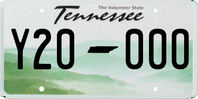 TN license plate Y2000O