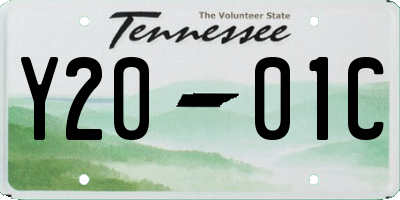 TN license plate Y2001C