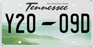 TN license plate Y2009D
