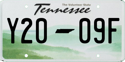 TN license plate Y2009F
