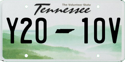 TN license plate Y2010V