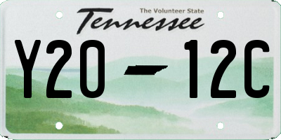 TN license plate Y2012C