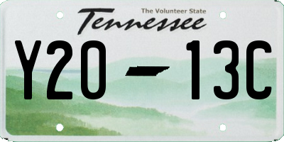 TN license plate Y2013C