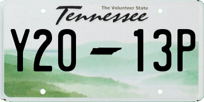 TN license plate Y2013P