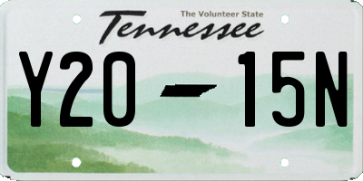 TN license plate Y2015N