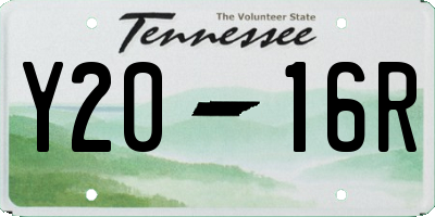 TN license plate Y2016R