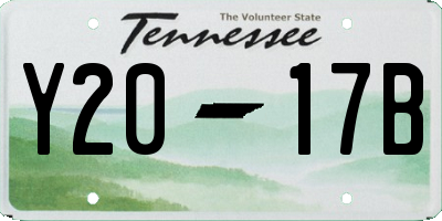 TN license plate Y2017B