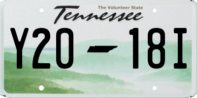 TN license plate Y2018I