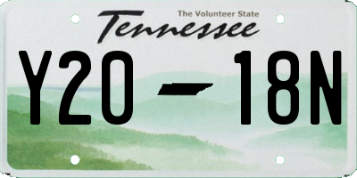 TN license plate Y2018N