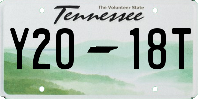 TN license plate Y2018T