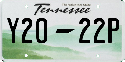 TN license plate Y2022P