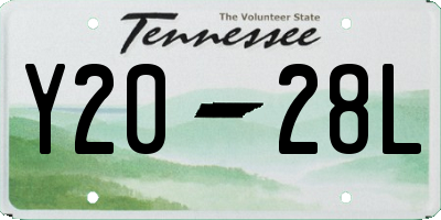 TN license plate Y2028L