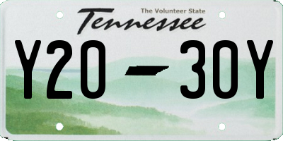 TN license plate Y2030Y