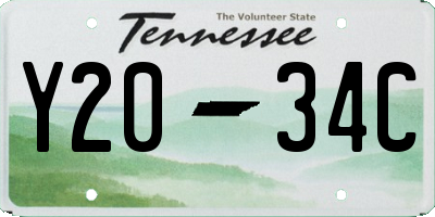 TN license plate Y2034C