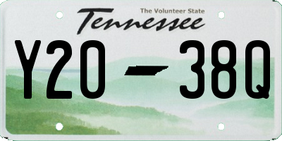 TN license plate Y2038Q