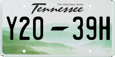 TN license plate Y2039H
