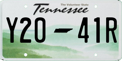 TN license plate Y2041R