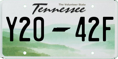 TN license plate Y2042F