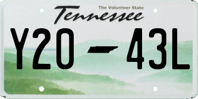 TN license plate Y2043L