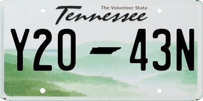 TN license plate Y2043N