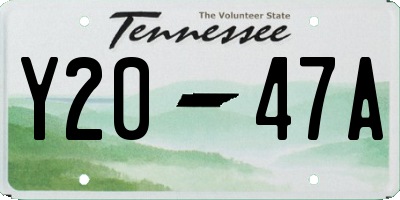 TN license plate Y2047A