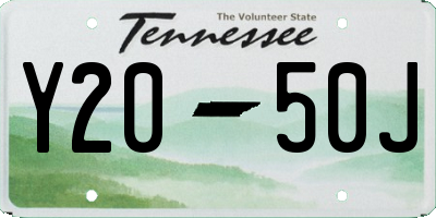 TN license plate Y2050J