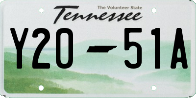 TN license plate Y2051A