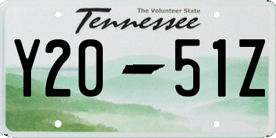 TN license plate Y2051Z
