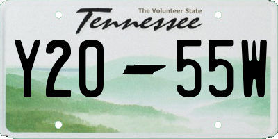 TN license plate Y2055W