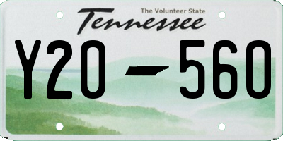 TN license plate Y2056O
