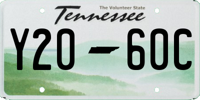 TN license plate Y2060C