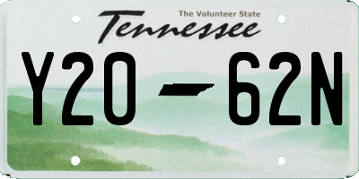 TN license plate Y2062N