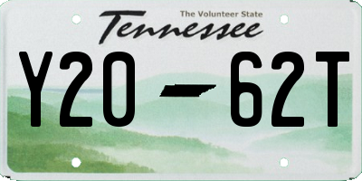 TN license plate Y2062T