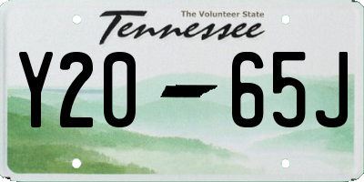 TN license plate Y2065J